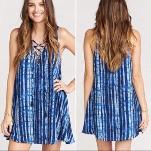 Show Me Your MuMu Rancho Mirage Lace-up Dress Size Small
